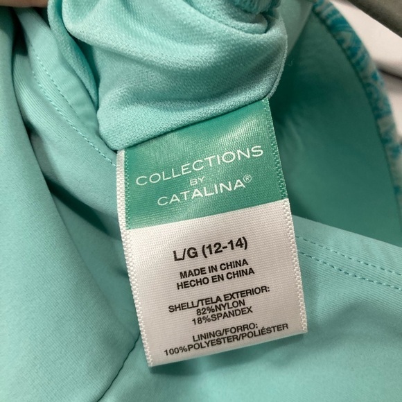 Collections By Catalina Blue And Silver Tankini Size Large - Picture 7 of 9